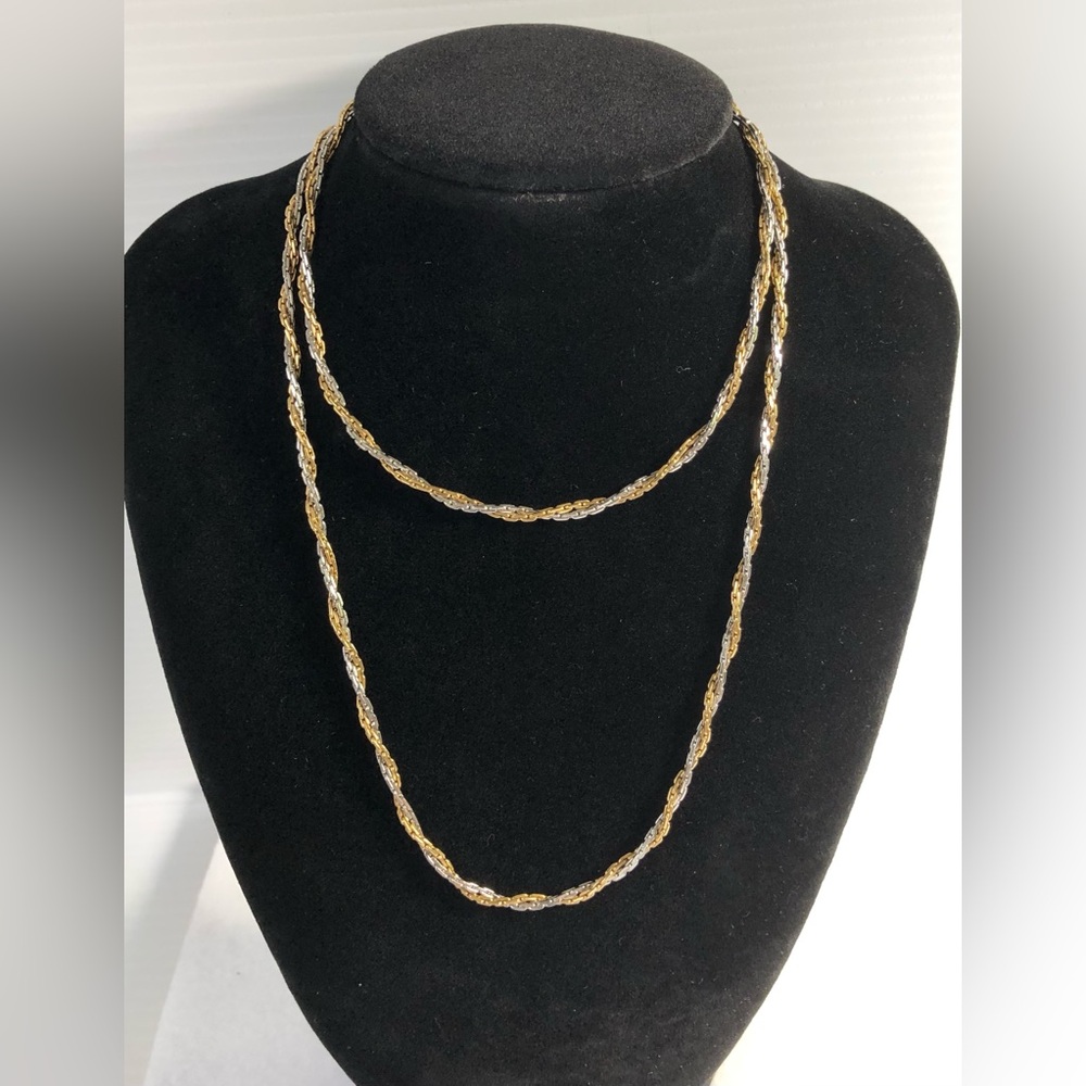Braided Chain Necklace 30" Long